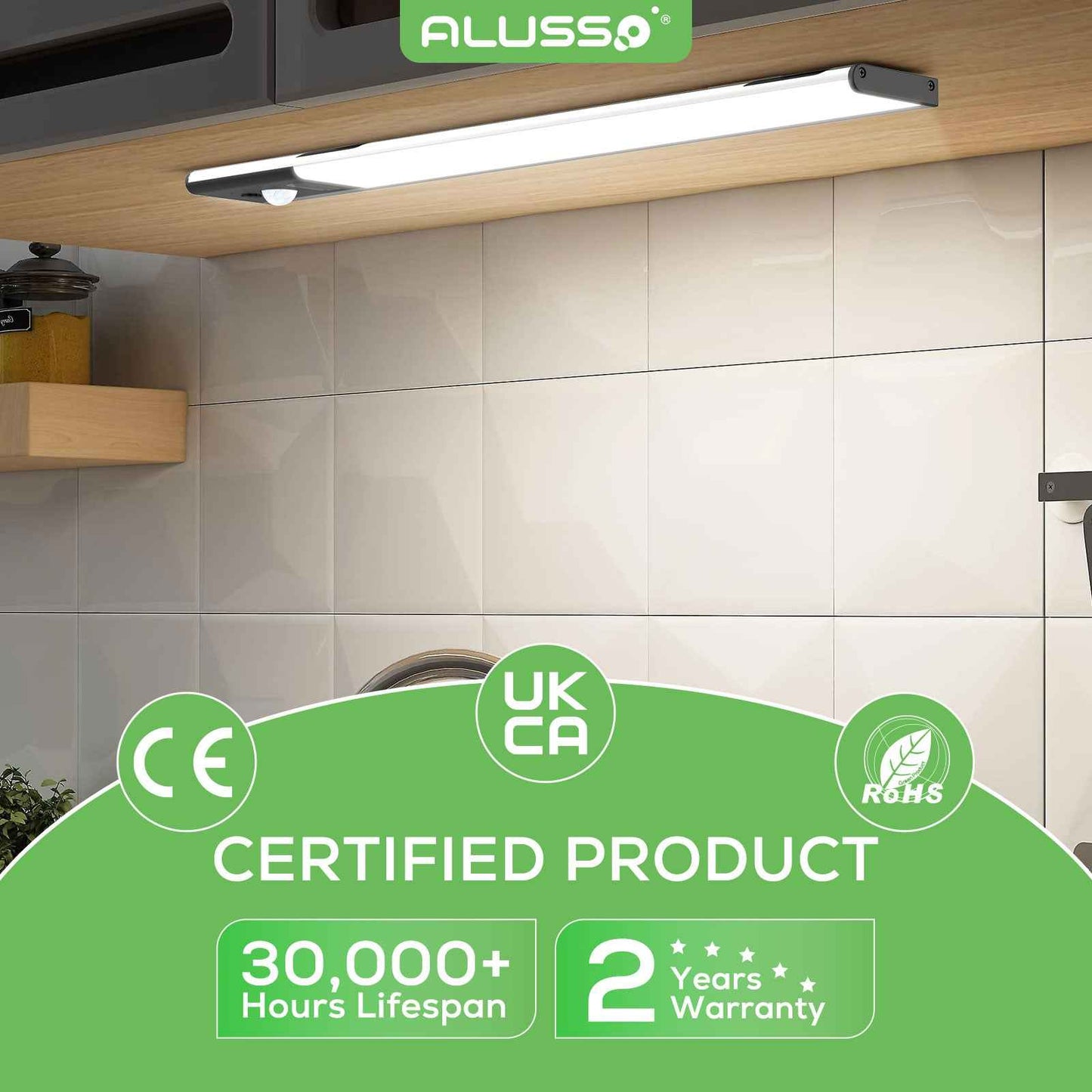 80 LED Wireless Under Cabinet Lighting with Motion & Hand Wave Sensor, 3CCT Dimmable Magnetic Closet Lights, Rechargeable Battery Operated Under Counter Lights for Kitchen, 4 Pack