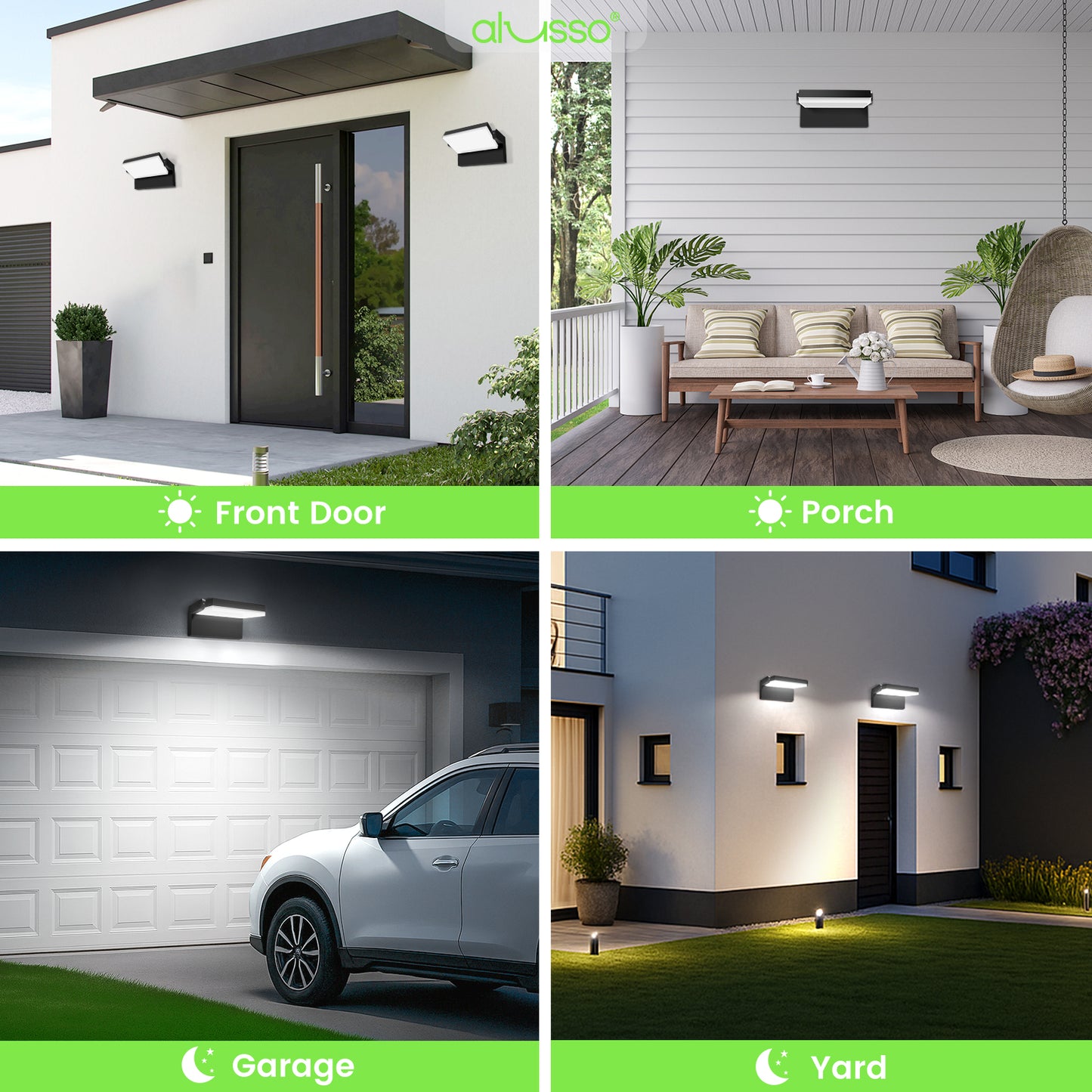 22W/40W/55W LED Wall Light Rotatable Head Outdoor Lamp 3CCT Outside Sconce