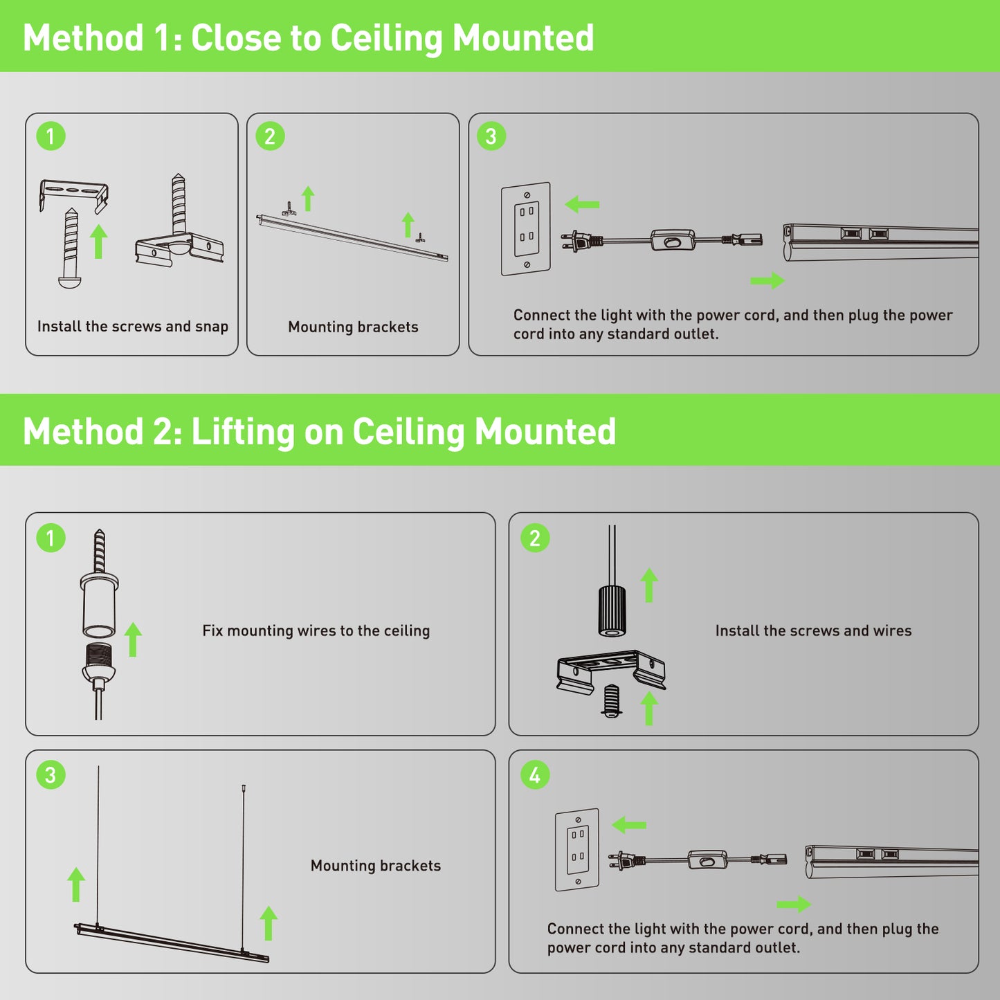 T5 LED Shop Light 4FT 3000K/4000K/6500K Ceiling Garage Workshop Linkable Lamps 10 Pack