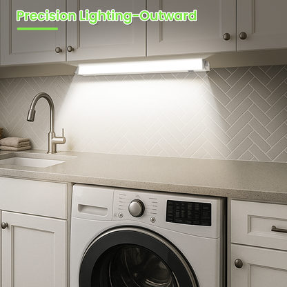 22 Inch Swivel LED Under Cabinet Lighting Plug in, 3CCT Color Selectable 3000K-4500K-6500K, Non-Dimmable 8W 650lm, Rotate 150° Linkable Strip Under Counter Lights for Kitchen, 2 Pack