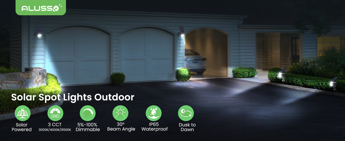 2-Pack Solar Lights Outdoor Waterproof IP67, 3 Color Modes 2-Pack Solar Lights Outdoor Waterproof IP67, 3 Color Modes