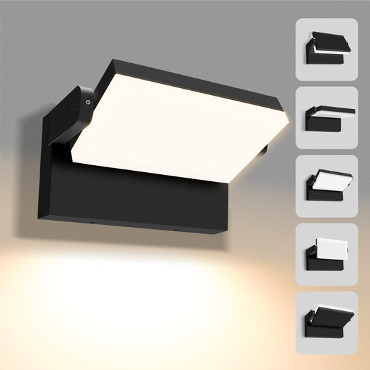 22W/40W/55W LED Wall Light Rotatable Head Outdoor Lamp 3CCT Outside Sconce