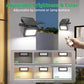 2x LED Solar Lights PIR Motion Sensor Tri-color Outdoor Garden Yard Flood Lamp