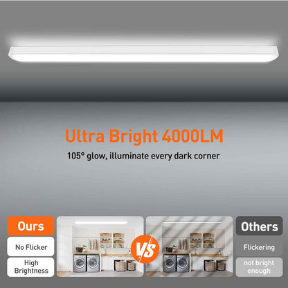 Pack Of 2 LED Wraparound Lights 3CCT 40W LED Garage Shop Lights 4FT 4000lm