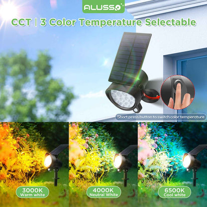2-8 Pack Solar Spotlights Landscape Lights Outdoor Garden Pathway Lamps IP65