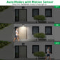 2x LED Solar Lights PIR Motion Sensor Tri-color Outdoor Garden Yard Flood Lamp