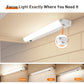 22 Inch Swivel LED Under Cabinet Lighting Plug in, 3CCT Color Selectable 3000K-4500K-6500K, Non-Dimmable 8W 650lm, Rotate 150° Linkable Strip Under Counter Lights for Kitchen, 2 Pack