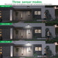 2x LED Solar Lights PIR Motion Sensor Tri-color Outdoor Garden Yard Flood Lamp