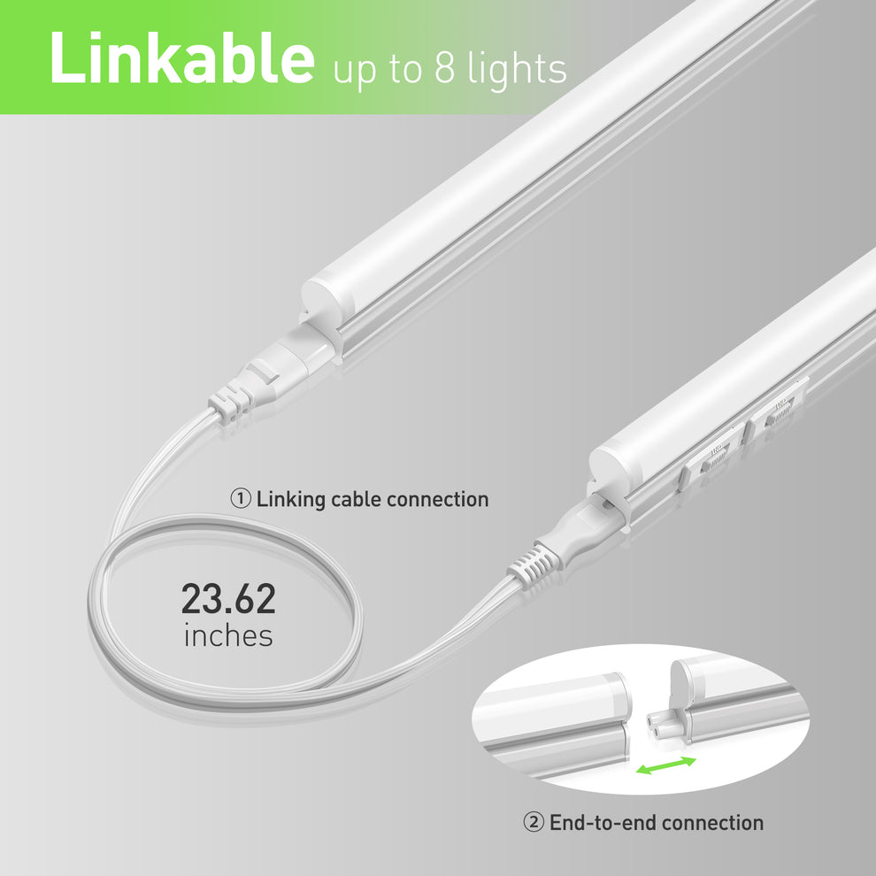 4FT T5 LED Shop Light 10 Pack, 3CCT, Linkable, Plug-in 120V – ALUSSO ...