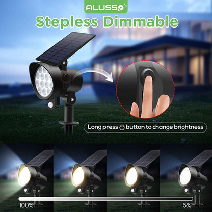 2-8 Pack Solar Spotlights Landscape Lights Outdoor Garden Pathway Lamps IP65