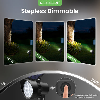 UPGRADE 4 Pack Solar Spotlights Landscape Lights Outdoor Garden Pathway Lamps IP65