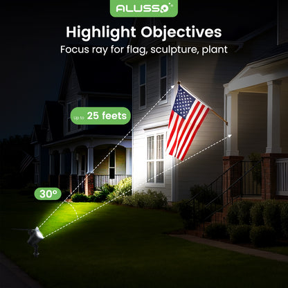 UPGRADE 4 Pack Solar Spotlights Landscape Lights Outdoor Garden Pathway Lamps IP65