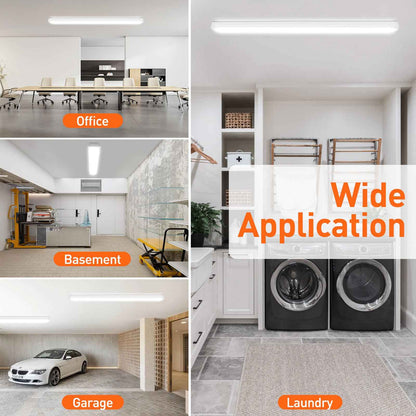 Pack Of 2 LED Wraparound Lights 3CCT 40W LED Garage Shop Lights 4FT 4000lm