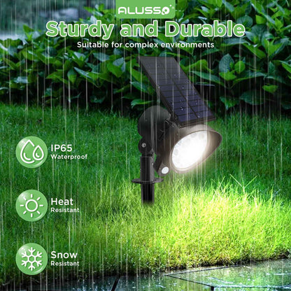 2-8 Pack Solar Spotlights Landscape Lights Outdoor Garden Pathway Lamps IP65
