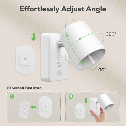 Pack of 2 LED Wall Light RGBCW Dimmable Modern Bedside Lighting White Fixture Lamp USB