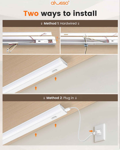 24 Inch 15W LED Under Cabinet Light Dimmble Plug in 5CCT Linkable Hardwired Light 1 pack