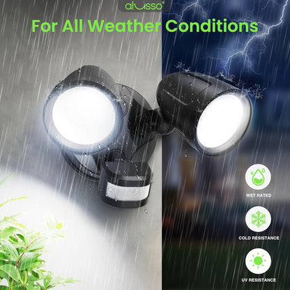30W 2700LM LED Flood Light Motion Sensor D2D & PIR & On Time Aluminum Head Outdoor Security Light