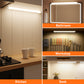 22 Inch Swivel LED Under Cabinet Lighting Plug in, 3CCT Color Selectable 3000K-4500K-6500K, Non-Dimmable 8W 650lm, Rotate 150° Linkable Strip Under Counter Lights for Kitchen, 2 Pack
