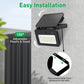 2x LED Solar Lights PIR Motion Sensor Tri-color Outdoor Garden Yard Flood Lamp