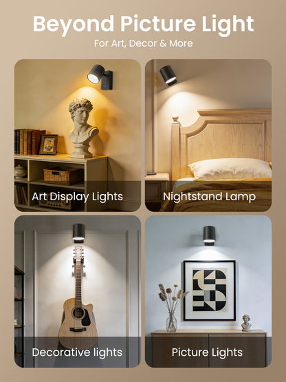 Pack of 2 LED Wall Light RGBCW Dimmable Modern Bedside Lighting Black Fixture Lamp USB