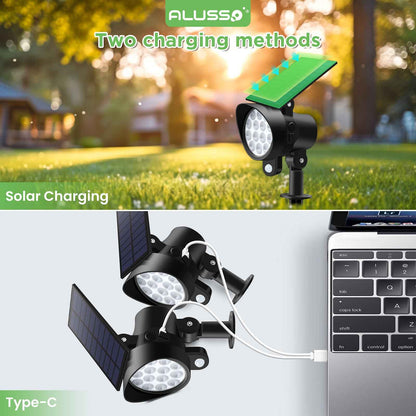 2-8 Pack Solar Spotlights Landscape Lights Outdoor Garden Pathway Lamps IP65