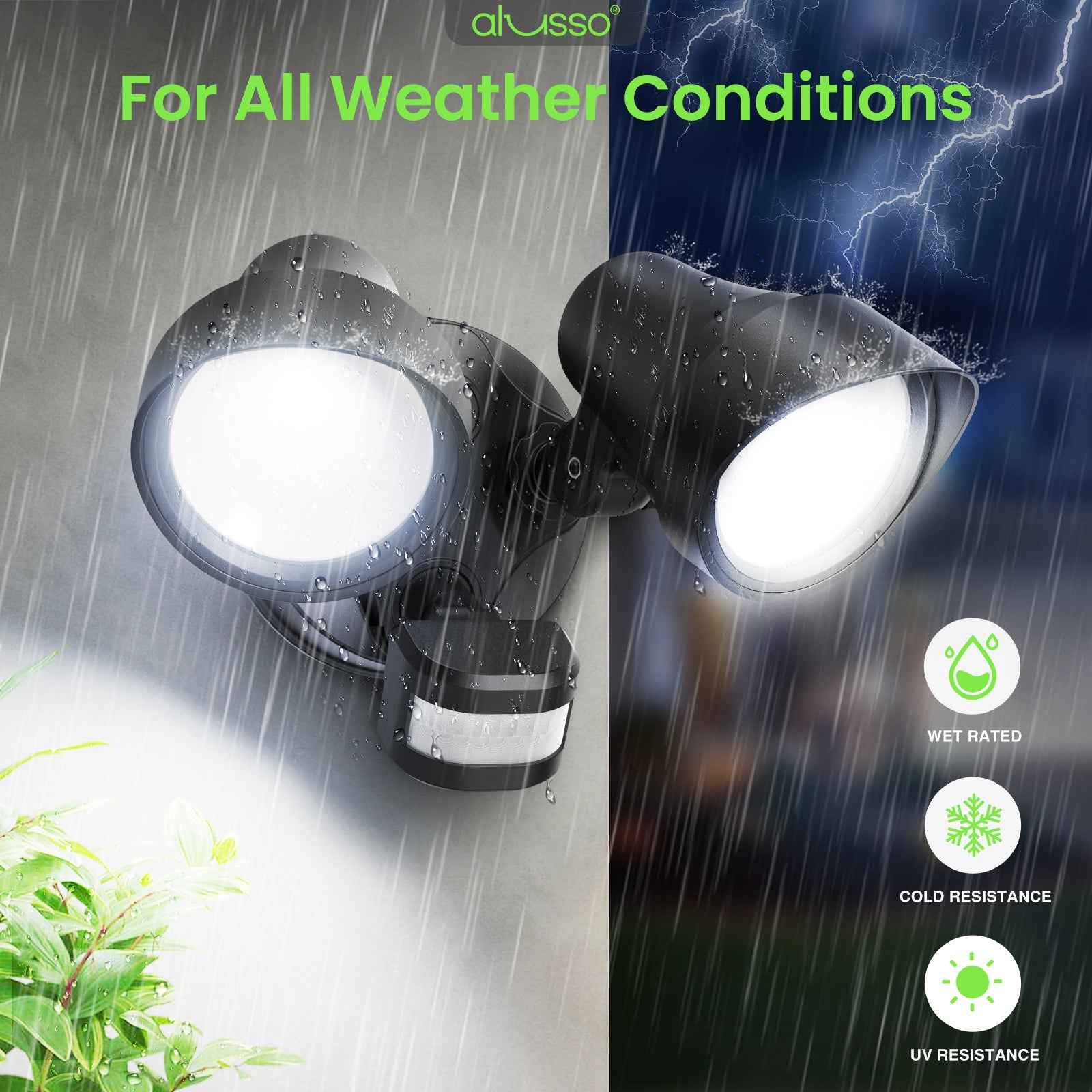 2700LM LED Motion Sensor Flood Light D2D 30W Outdoor Home Bright Security Light