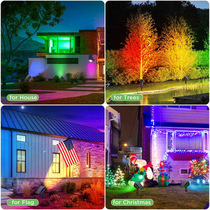 2-8 Pack Solar Spotlights Landscape Lights Outdoor Garden Pathway Lamps IP65