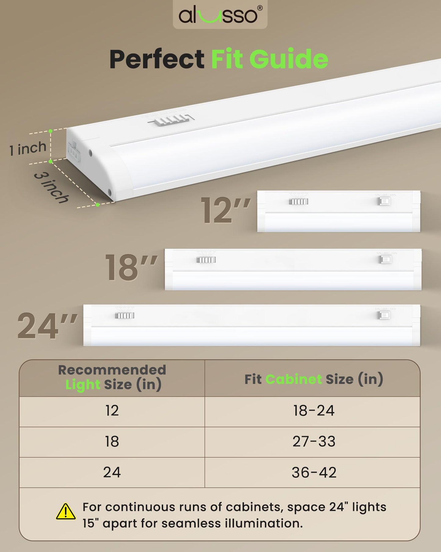18 Inch 10W LED Under Cabinet Light Dimmble 5CCT Linkable Hardwired Light 2 pack