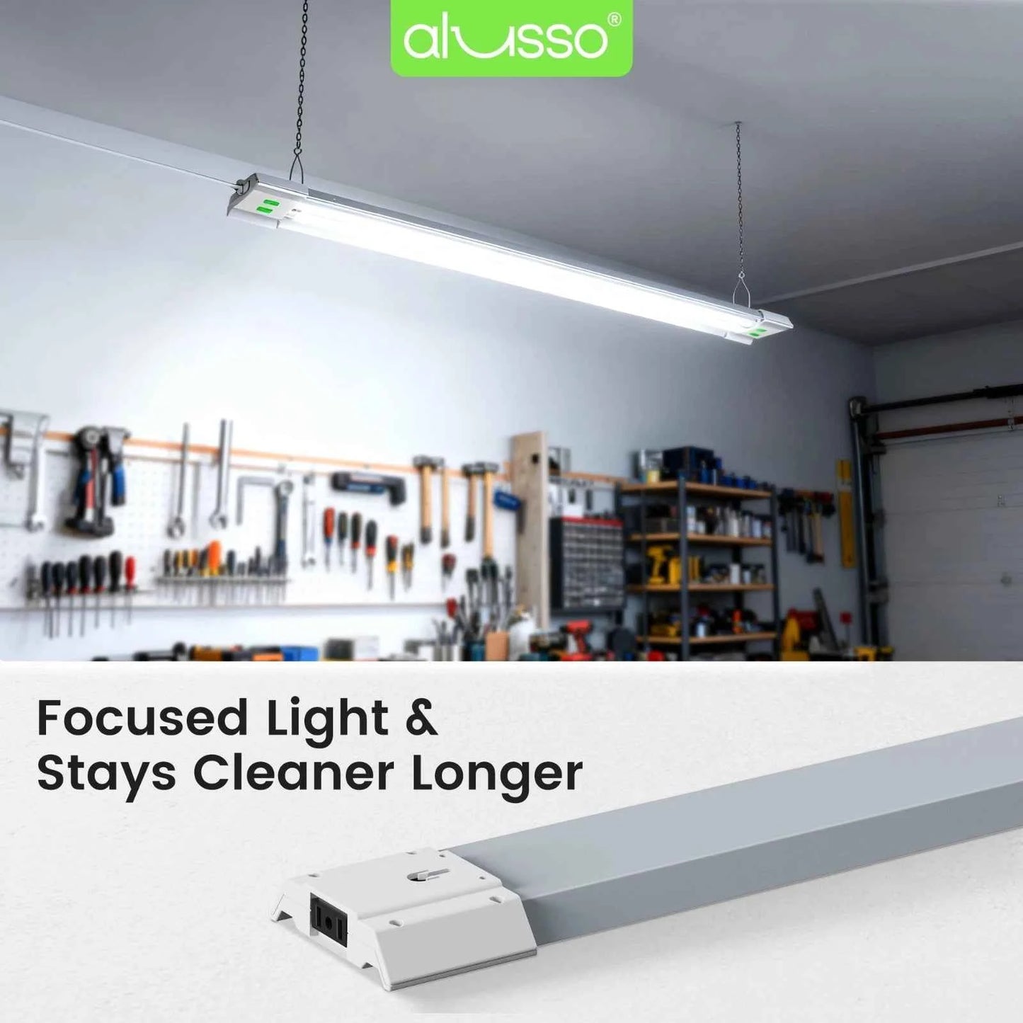 4 Pack 4FT 30W 40W 50W LED Shop Light 3CCT 5000lm Linkable Fixture Ceiling Lights for Garage