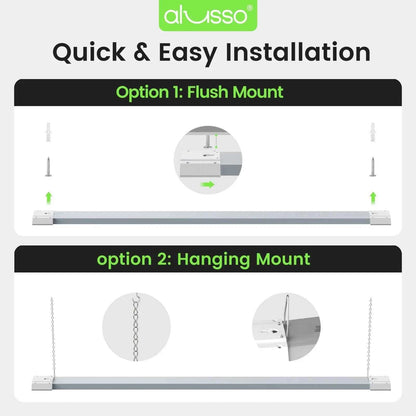 4 Pack 4FT 30W 40W 50W LED Shop Light 3CCT 5000lm Linkable Fixture Ceiling Lights for Garage