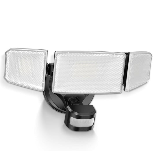 6000LM Aluminum LED Security Wall Lamp 3CCT Light Sensor Outdoor IP65 Waterproof